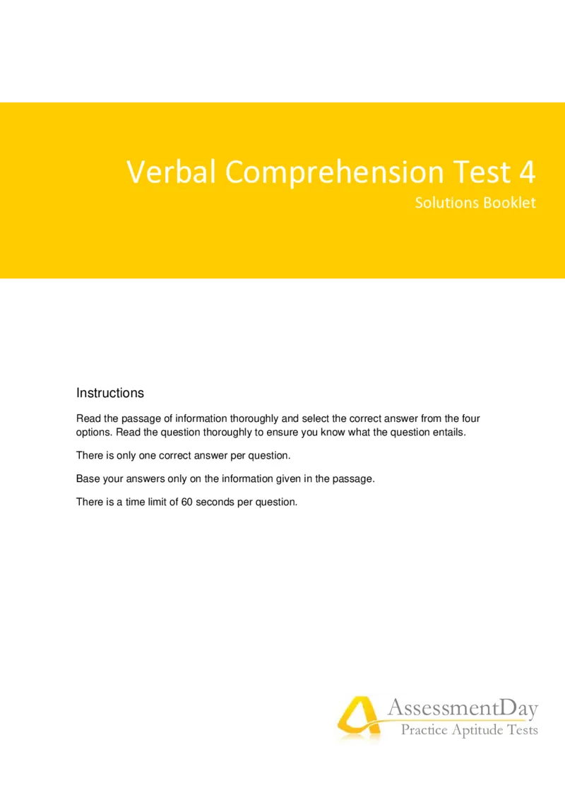 VerbalComprehensionTest4-Solutions_2025春招题库汇总_十大行测题库_2023年十大热门题库更新中_05、TalentQ汇总_TalentQ测试题（适合大多数外资银行以及其他企业）_VerbalReasoning