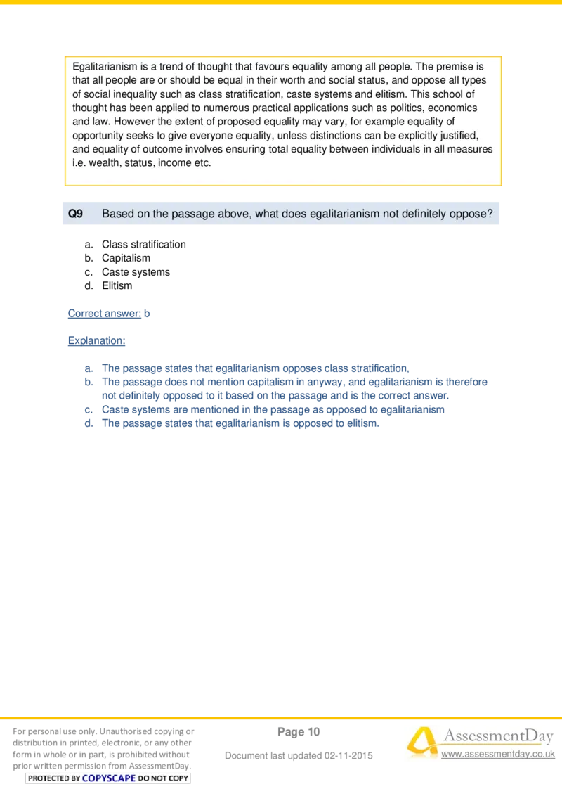 VerbalComprehensionTest4-Solutions_2025春招题库汇总_十大行测题库_2023年十大热门题库更新中_05、TalentQ汇总_TalentQ测试题（适合大多数外资银行以及其他企业）_VerbalReasoning