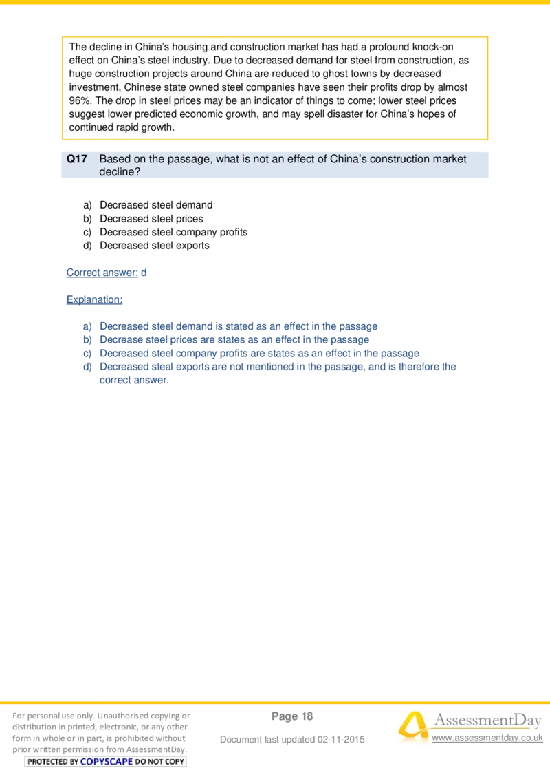 VerbalComprehensionTest4-Solutions_2025春招题库汇总_十大行测题库_2023年十大热门题库更新中_05、TalentQ汇总_TalentQ测试题（适合大多数外资银行以及其他企业）_VerbalReasoning