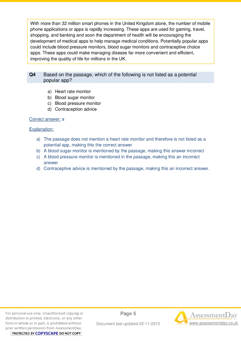 VerbalComprehensionTest4-Solutions_2025春招题库汇总_十大行测题库_2023年十大热门题库更新中_05、TalentQ汇总_TalentQ测试题（适合大多数外资银行以及其他企业）_VerbalReasoning