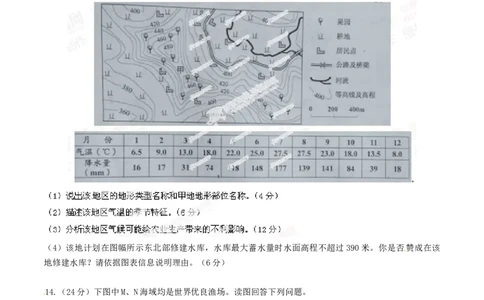2014年高考地理试卷（四川）（空白卷）_地理历年高考真题_新&middot;Word版2008-2025&middot;高考地理真题_地理（按年份分类）2008-2025_2014&middot;地理高考真题