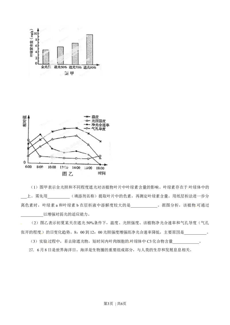2014年高考生物试卷（山东）（空白卷）_生物历年高考真题_新&middot;Word版2008-2025&middot;高考生物真题_生物（按年份分类）2008-2025_2014&middot;高考生物真题