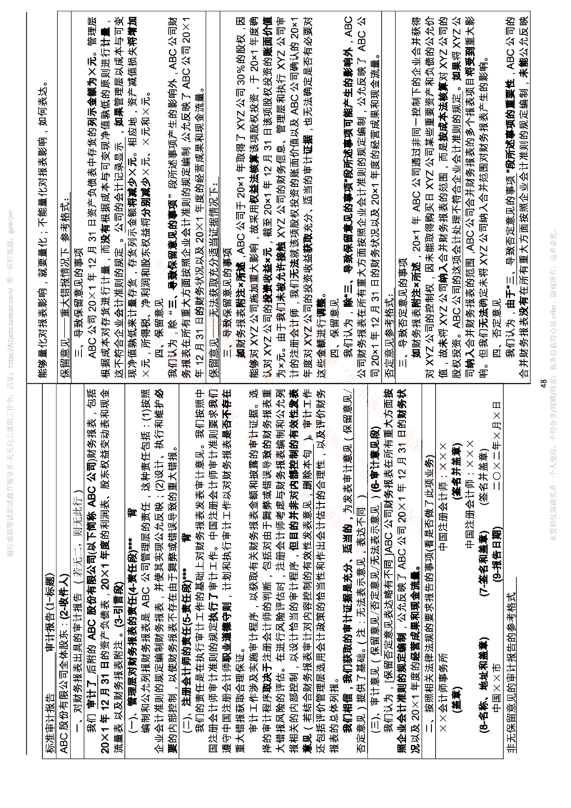 中国铁塔笔试知识点之--（财务类）审计学复习知识点讲义整理_2025春招题库汇总_国企题库_中国铁塔_2-中国铁塔完整版知识点笔记（仅需看自己的专业）_2-中国铁塔完整版知识点笔记资料
