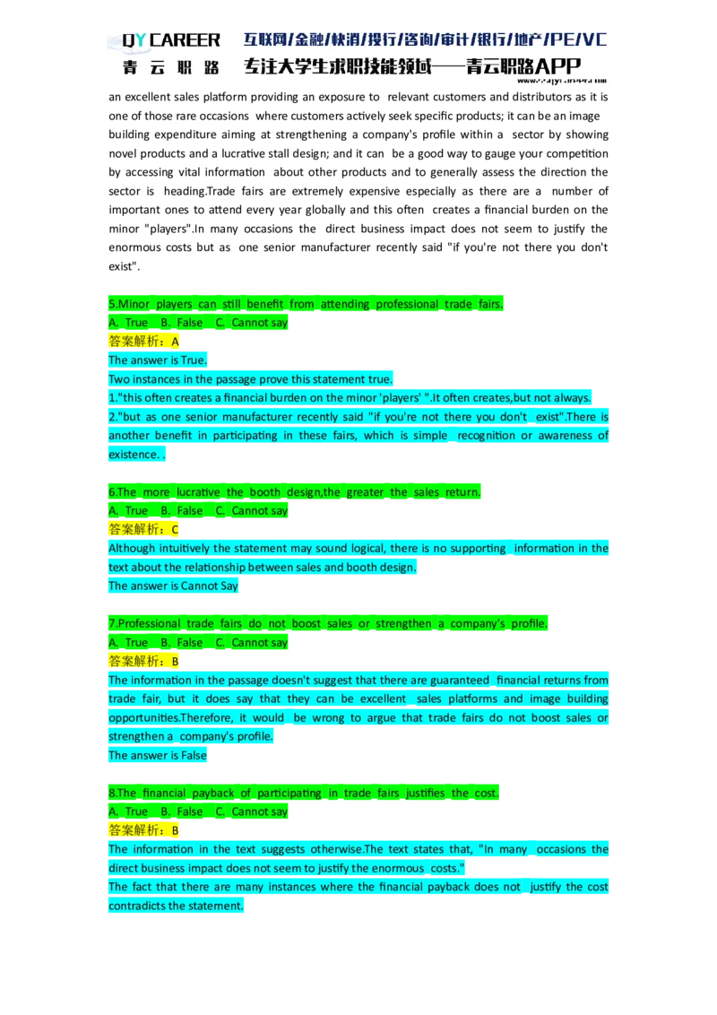 verbalTrueorfalse_2025春招题库汇总_十大行测题库_2023年十大热门题库更新中_05、TalentQ汇总_TalentQ笔试题库英文_03、英文-解析版_verbal文字版