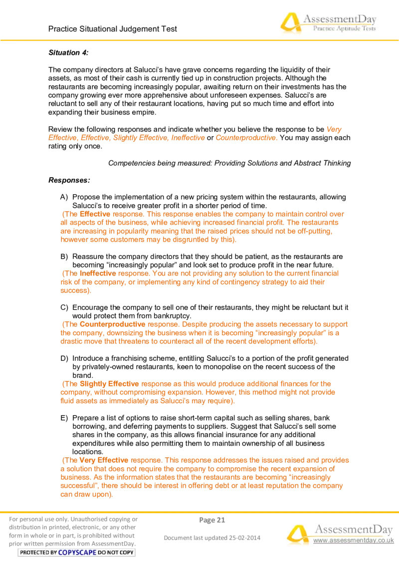 SJT5-Answers_2025春招题库汇总_十大行测题库_2023年十大热门题库更新中_05、TalentQ汇总_TalentQ测试题（适合大多数外资银行以及其他企业）_2选看通用测试题，适用于TalentQ（N多题）