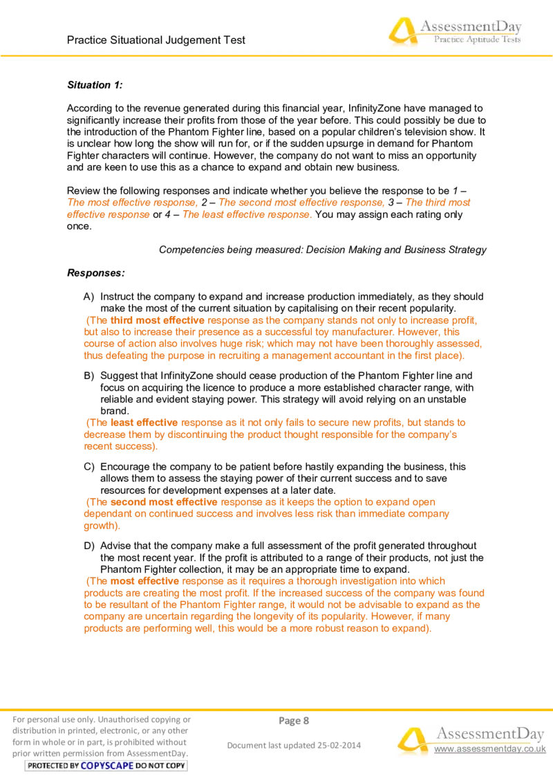 SJT5-Answers_2025春招题库汇总_十大行测题库_2023年十大热门题库更新中_05、TalentQ汇总_TalentQ测试题（适合大多数外资银行以及其他企业）_2选看通用测试题，适用于TalentQ（N多题）