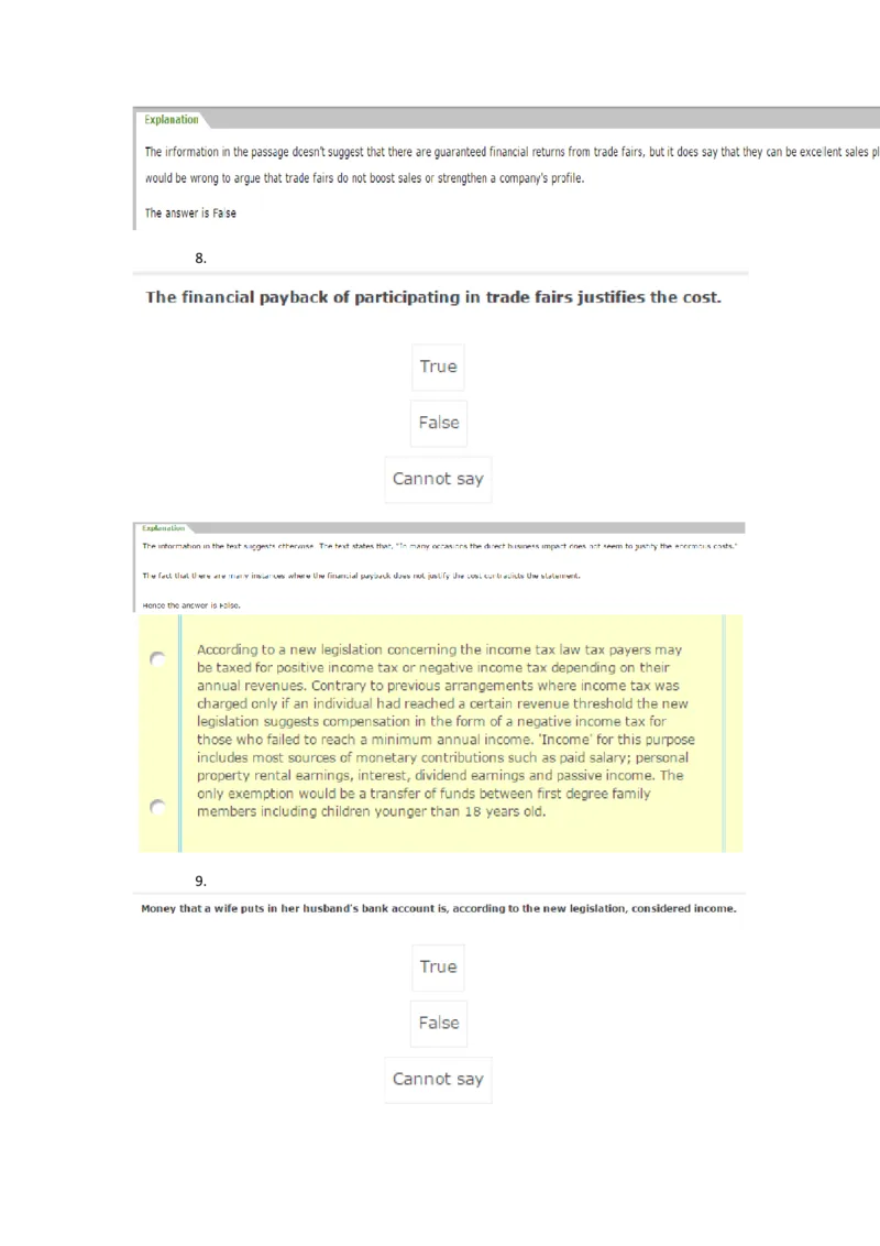 VerbalReasoning1完成_2025春招题库汇总_快消题库-2_2023快消合集(17家持续更新中）_2023金佰利最新题库（TalentQ）_TalentQ笔试题库_VerbalTorF