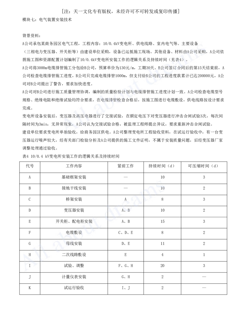 2025-07-模块七-电气装置安装技术（一）_2026年一级建造师_2026年一建机电_2025年一建机电SVIP_04-冲刺串讲✿考点强化✿小灶集训_11-机电《案例专项班》王建波CSW_讲义