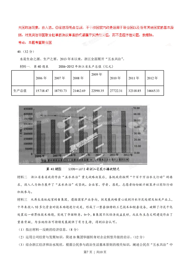 2014年高考政治试卷（浙江）（解析卷）_政治历年高考真题_新&middot;PDF版2008-2025&middot;高考政治真题_政治（按试卷类型分类）2008-2025_自主命题卷&middot;政治（2008-2025）_浙江自主命题&middot;政治（2008-2025）