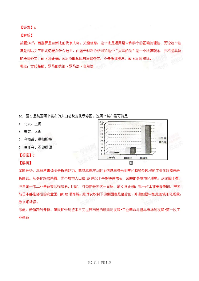 2014年高考历史试卷（四川）（解析卷）_历史历年高考真题_新&middot;PDF版2008-2025&middot;高考历史真题_历史（按试卷类型分类）2008-2025_自主命题卷&middot;历史（2008-2025）