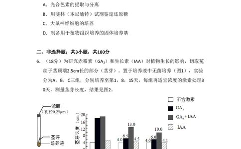 2014年高考生物试卷（北京）（空白卷）_生物历年高考真题_新&middot;PDF版2008-2025&middot;高考生物真题_生物（按试卷类型分类）2008-2025_自主命题卷&middot;生物（2008-2025）_北京自主命题&middot;生物（2008-2025）