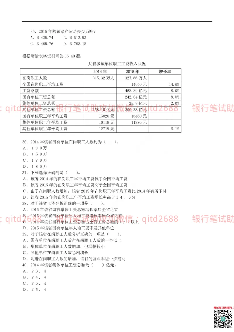 建设银行2015年校园招聘真题_2025春招题库汇总_银行题库-1_银行全套上岸资料_各银行笔试真题_建行上岸资料_建设银行笔试真题