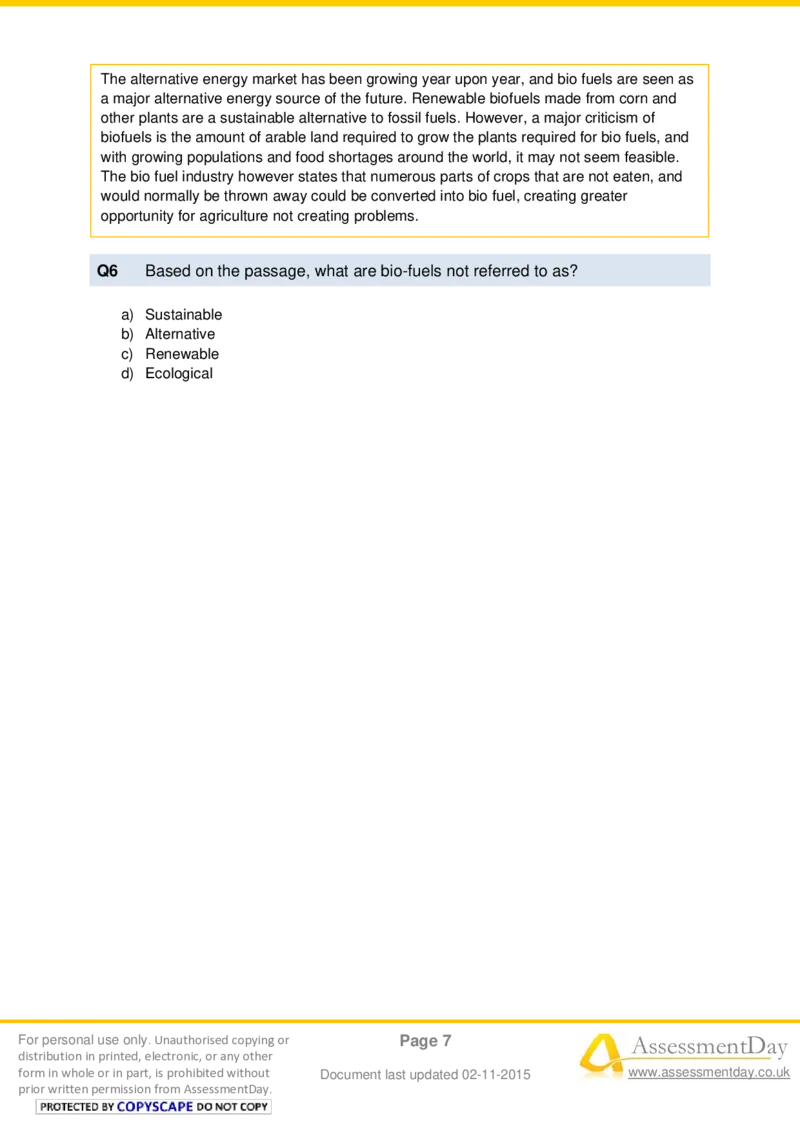 VerbalComprehensionTest4-Questions_2025春招题库汇总_十大行测题库_2023年十大热门题库更新中_05、TalentQ汇总_TalentQ测试题（适合大多数外资银行以及其他企业）_VerbalReasoning