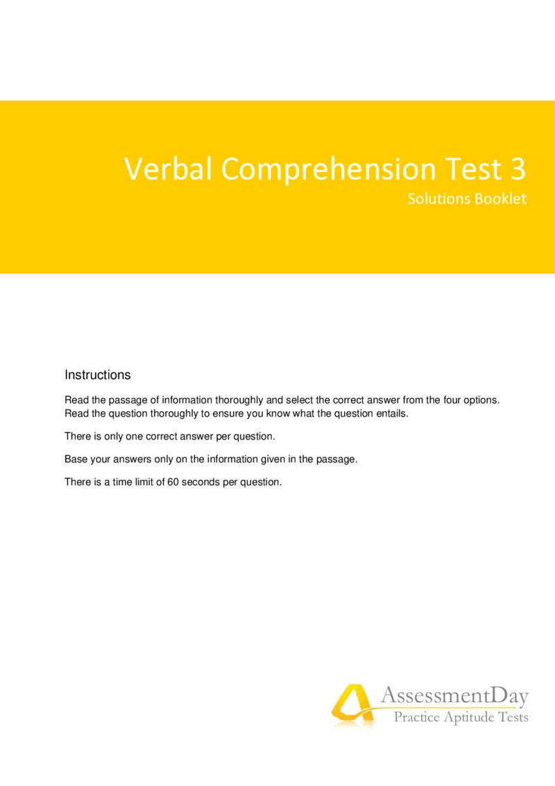 VerbalComprehensionTest3-Solutions_2025春招题库汇总_十大行测题库_2023年十大热门题库更新中_05、TalentQ汇总_TalentQ测试题（适合大多数外资银行以及其他企业）_VerbalReasoning