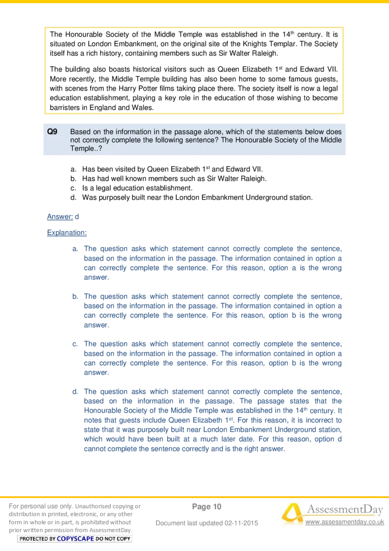 VerbalComprehensionTest3-Solutions_2025春招题库汇总_十大行测题库_2023年十大热门题库更新中_05、TalentQ汇总_TalentQ测试题（适合大多数外资银行以及其他企业）_VerbalReasoning
