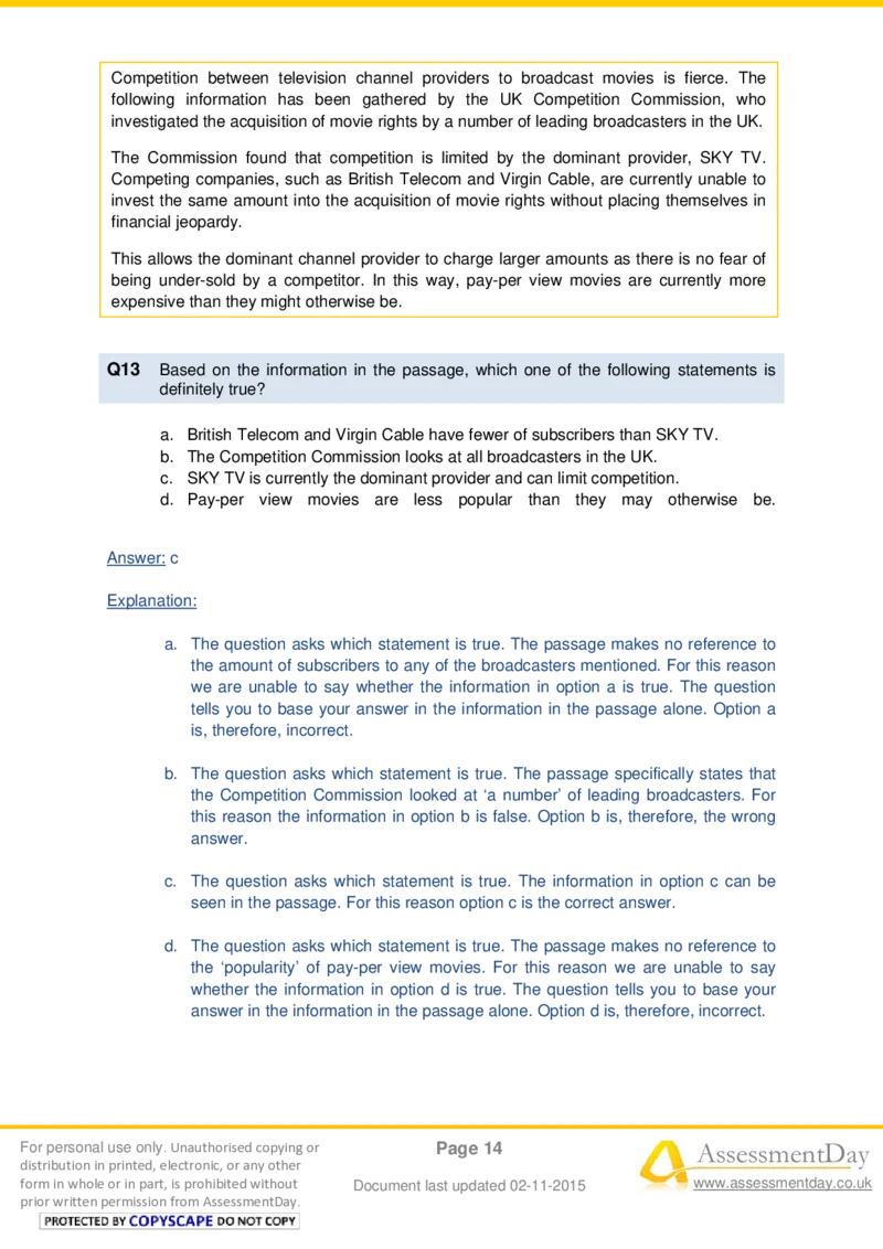 VerbalComprehensionTest3-Solutions_2025春招题库汇总_十大行测题库_2023年十大热门题库更新中_05、TalentQ汇总_TalentQ测试题（适合大多数外资银行以及其他企业）_VerbalReasoning