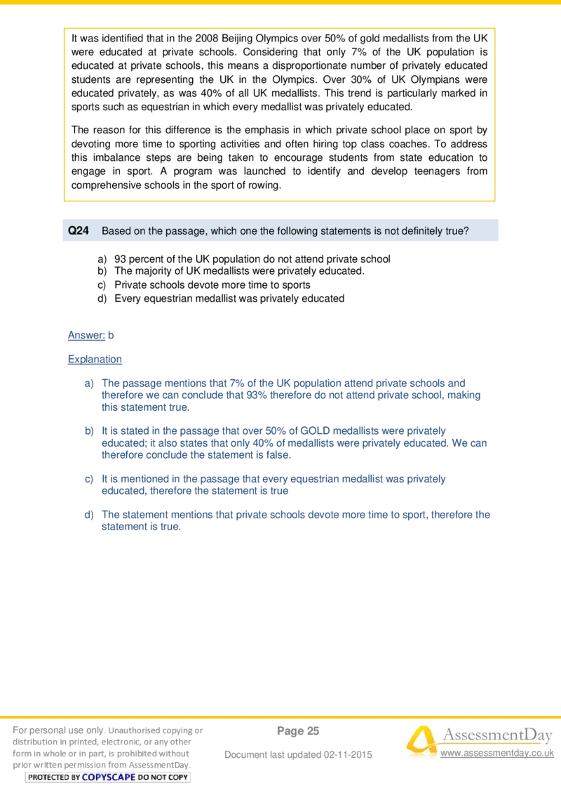 VerbalComprehensionTest3-Solutions_2025春招题库汇总_十大行测题库_2023年十大热门题库更新中_05、TalentQ汇总_TalentQ测试题（适合大多数外资银行以及其他企业）_VerbalReasoning