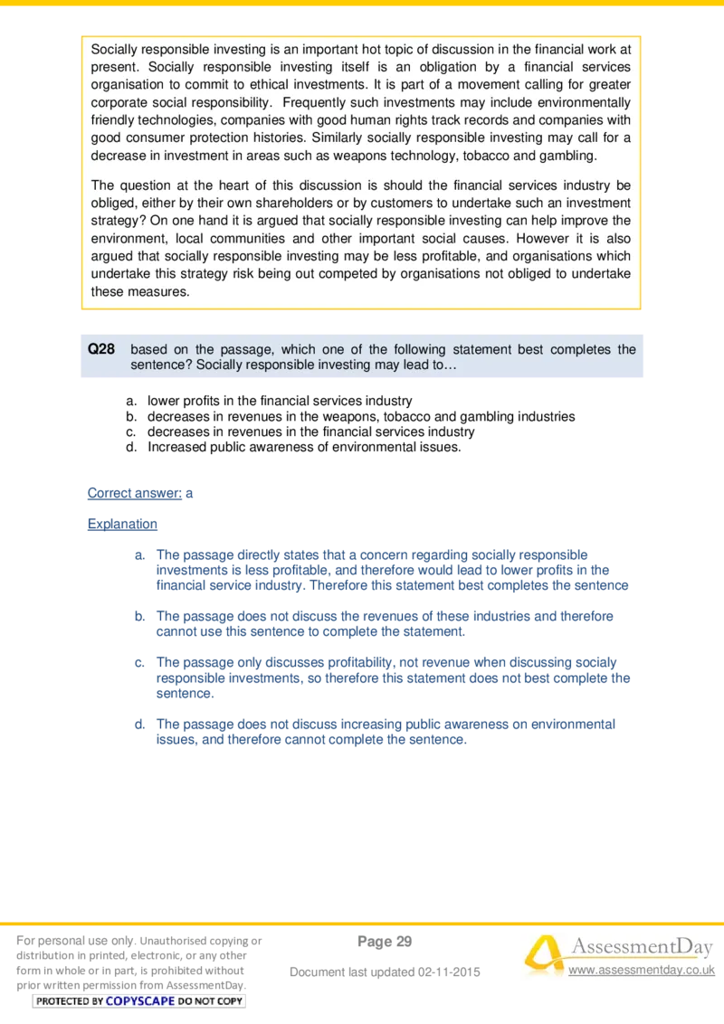 VerbalComprehensionTest3-Solutions_2025春招题库汇总_十大行测题库_2023年十大热门题库更新中_05、TalentQ汇总_TalentQ测试题（适合大多数外资银行以及其他企业）_VerbalReasoning