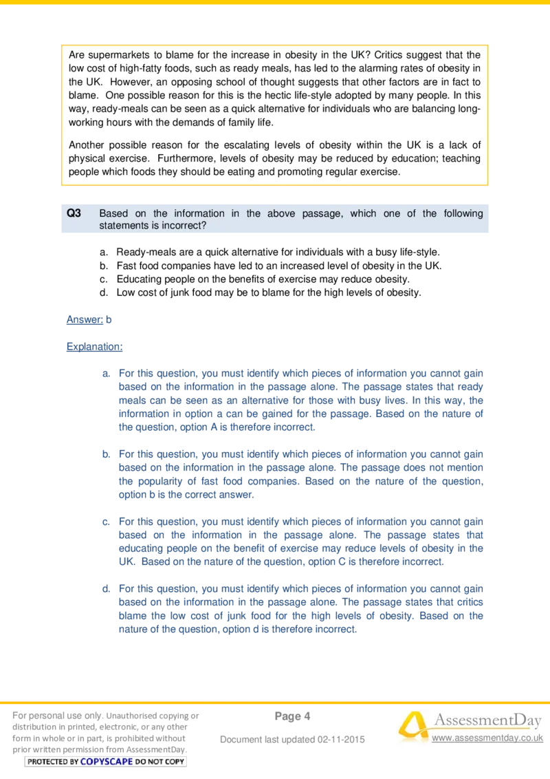 VerbalComprehensionTest3-Solutions_2025春招题库汇总_十大行测题库_2023年十大热门题库更新中_05、TalentQ汇总_TalentQ测试题（适合大多数外资银行以及其他企业）_VerbalReasoning