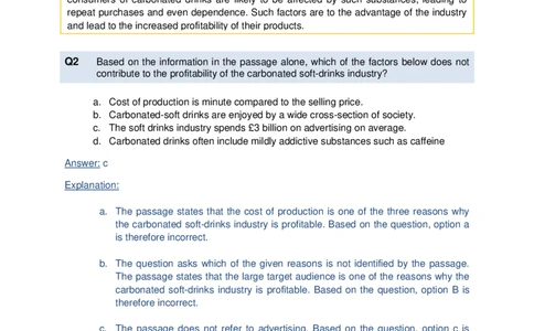 VerbalComprehensionTest3-Solutions_2025春招题库汇总_十大行测题库_2023年十大热门题库更新中_05、TalentQ汇总_TalentQ测试题（适合大多数外资银行以及其他企业）_VerbalReasoning