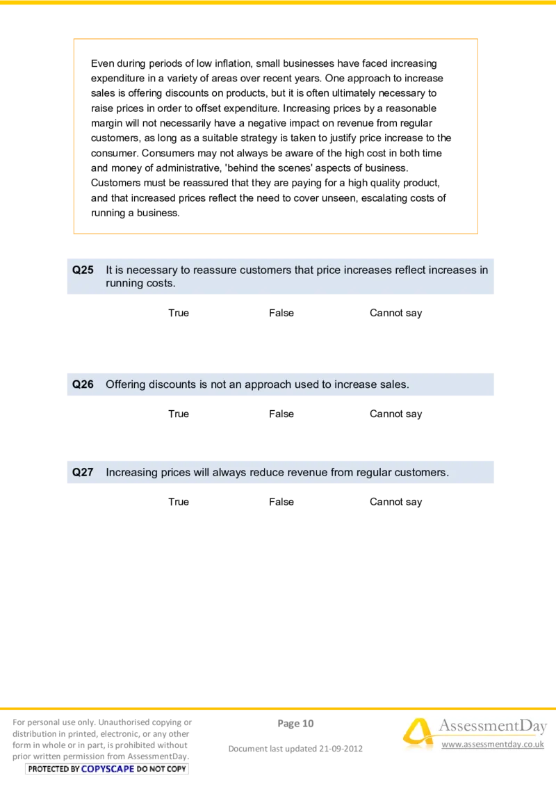 VerbalReasoningTest4-Questions_2025春招题库汇总_十大行测题库_2023年十大热门题库更新中_05、TalentQ汇总_TalentQ笔试题库中文_TalentQ（图文版-参考）_2选看通用测试题，适用于TalentQ（N多题）