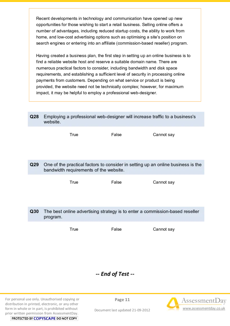 VerbalReasoningTest4-Questions_2025春招题库汇总_十大行测题库_2023年十大热门题库更新中_05、TalentQ汇总_TalentQ笔试题库中文_TalentQ（图文版-参考）_2选看通用测试题，适用于TalentQ（N多题）