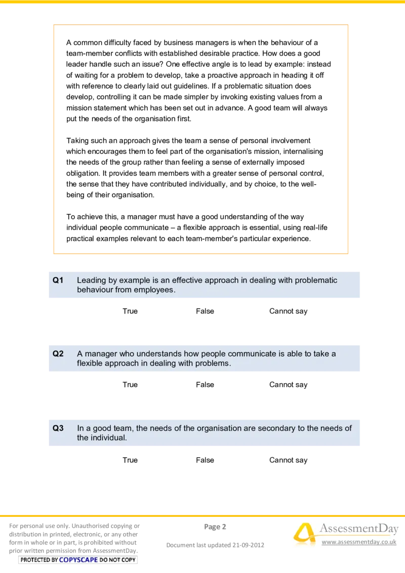 VerbalReasoningTest4-Questions_2025春招题库汇总_十大行测题库_2023年十大热门题库更新中_05、TalentQ汇总_TalentQ笔试题库中文_TalentQ（图文版-参考）_2选看通用测试题，适用于TalentQ（N多题）