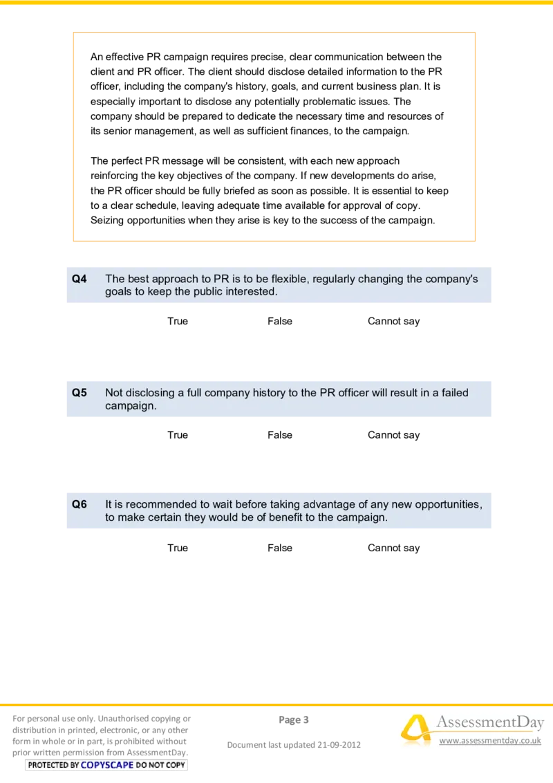 VerbalReasoningTest4-Questions_2025春招题库汇总_十大行测题库_2023年十大热门题库更新中_05、TalentQ汇总_TalentQ笔试题库中文_TalentQ（图文版-参考）_2选看通用测试题，适用于TalentQ（N多题）
