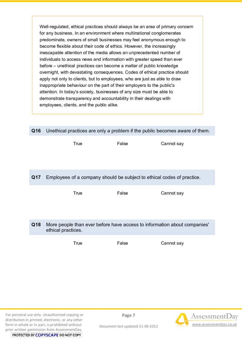 VerbalReasoningTest4-Questions_2025春招题库汇总_十大行测题库_2023年十大热门题库更新中_05、TalentQ汇总_TalentQ笔试题库中文_TalentQ（图文版-参考）_2选看通用测试题，适用于TalentQ（N多题）