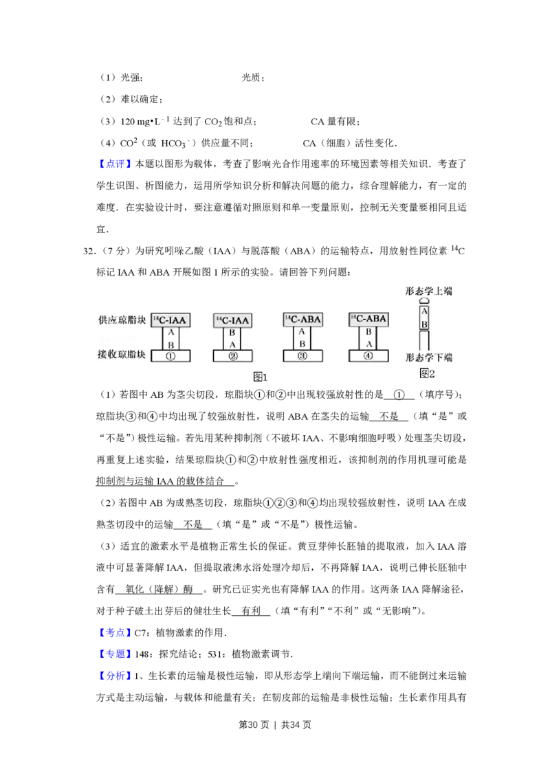 2014年高考生物试卷（江苏）（解析卷）_生物历年高考真题_新&middot;PDF版2008-2025&middot;高考生物真题_生物（按年份分类）2008-2025_2014&middot;高考生物真题