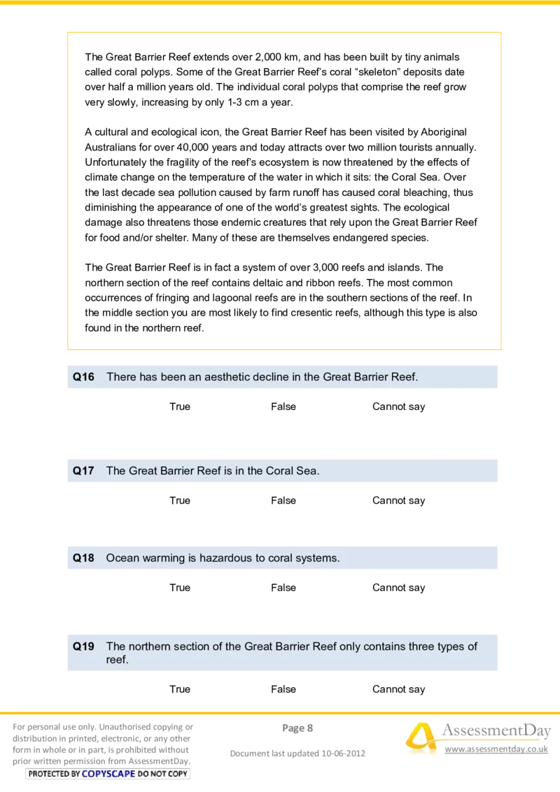 VerbalReasoningTest5-Questions_2025春招题库汇总_八大题库-1_04八大汇总_信永中和_专业题综合知识-参考_英文题_VerbalReasoningTests