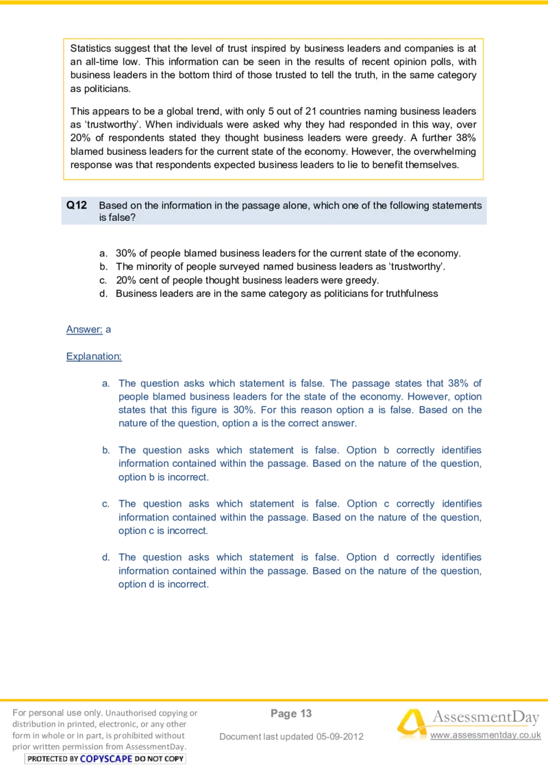 VerbalComprehensionTest3-Solutions_2025春招题库汇总_八大题库-1_04八大汇总_信永中和_专业题综合知识-参考_英文题_VerbalReasoningTests
