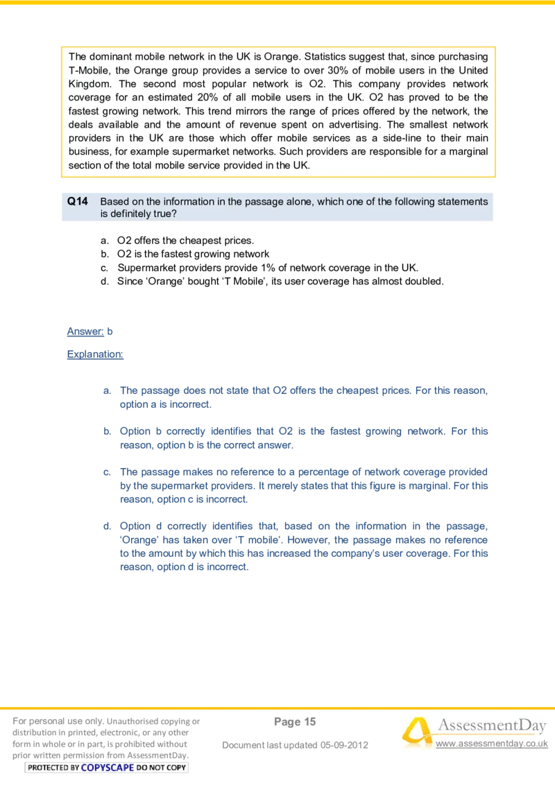 VerbalComprehensionTest3-Solutions_2025春招题库汇总_八大题库-1_04八大汇总_信永中和_专业题综合知识-参考_英文题_VerbalReasoningTests