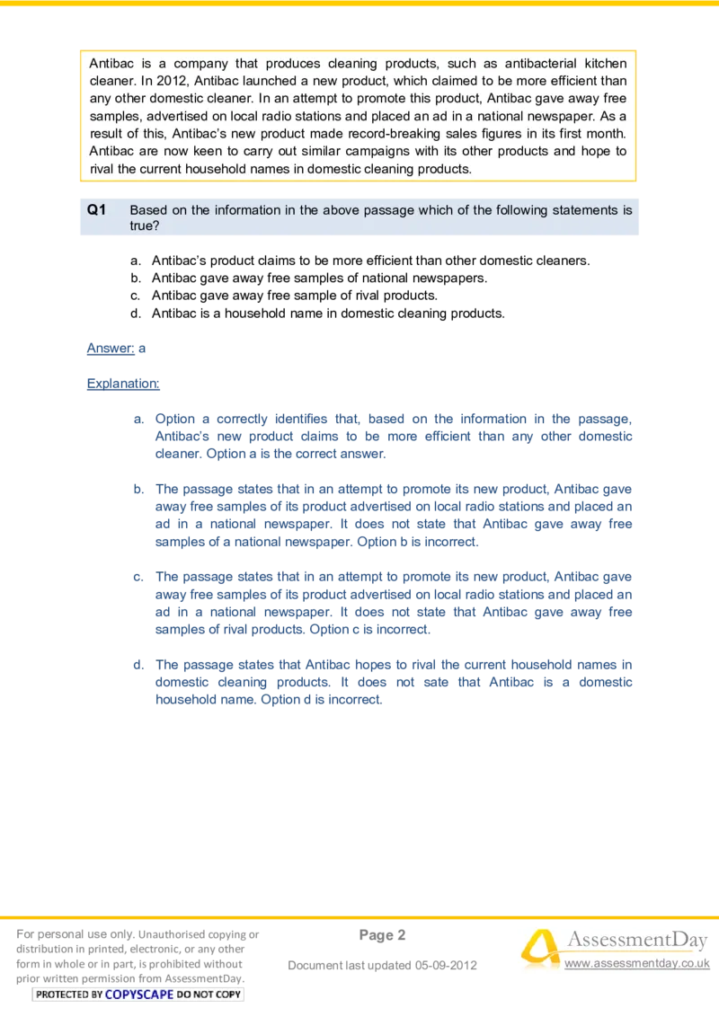 VerbalComprehensionTest3-Solutions_2025春招题库汇总_八大题库-1_04八大汇总_信永中和_专业题综合知识-参考_英文题_VerbalReasoningTests