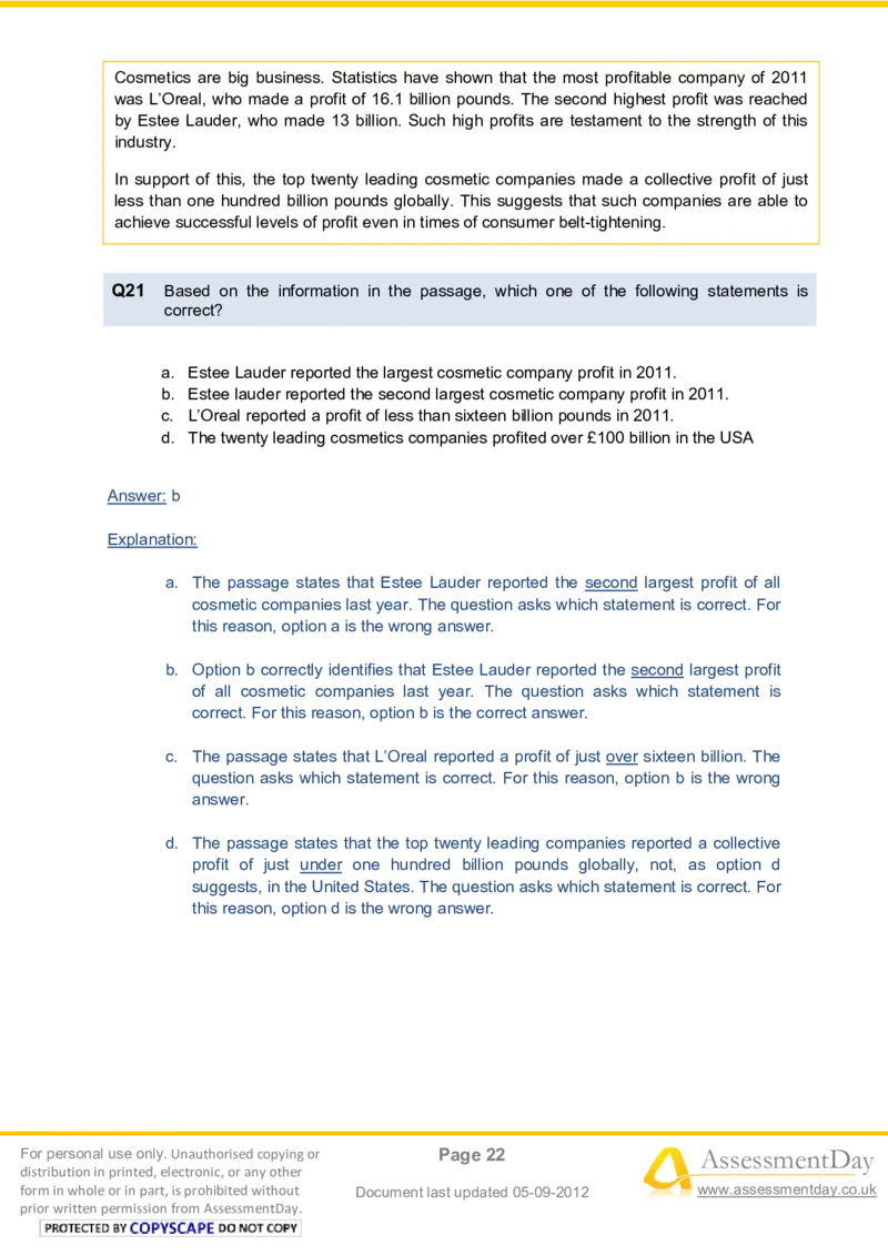 VerbalComprehensionTest3-Solutions_2025春招题库汇总_八大题库-1_04八大汇总_信永中和_专业题综合知识-参考_英文题_VerbalReasoningTests