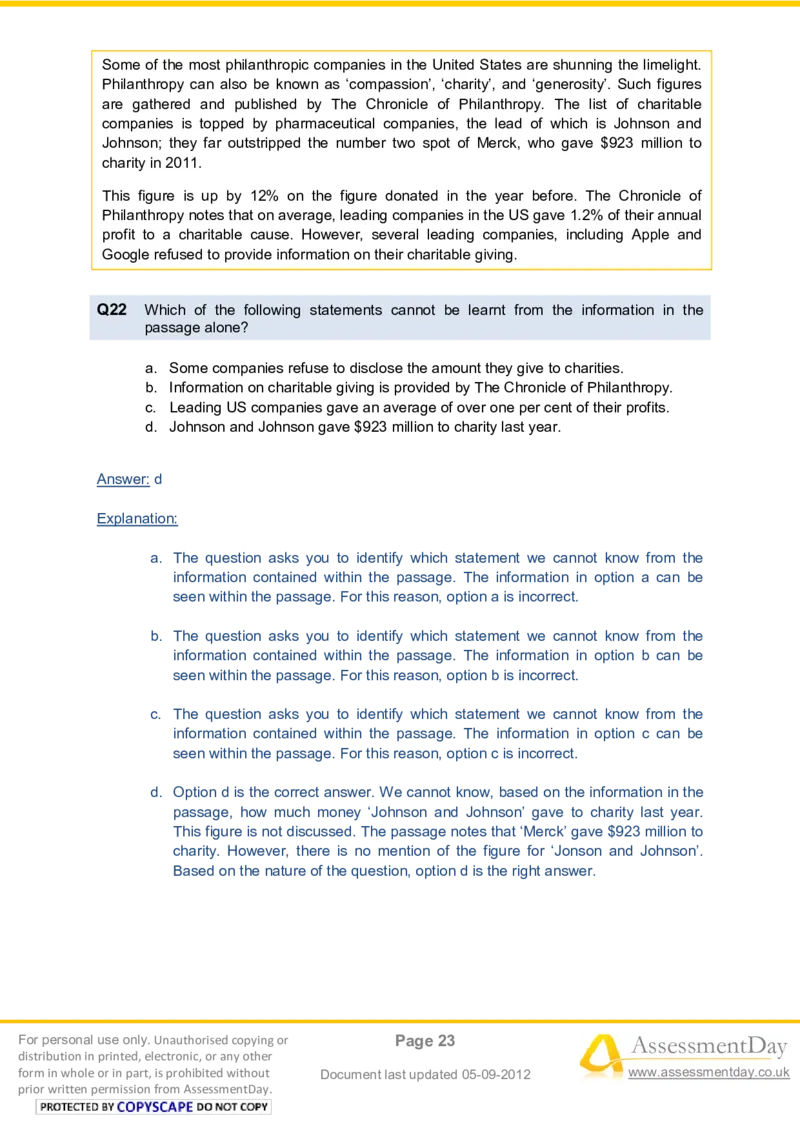 VerbalComprehensionTest3-Solutions_2025春招题库汇总_八大题库-1_04八大汇总_信永中和_专业题综合知识-参考_英文题_VerbalReasoningTests