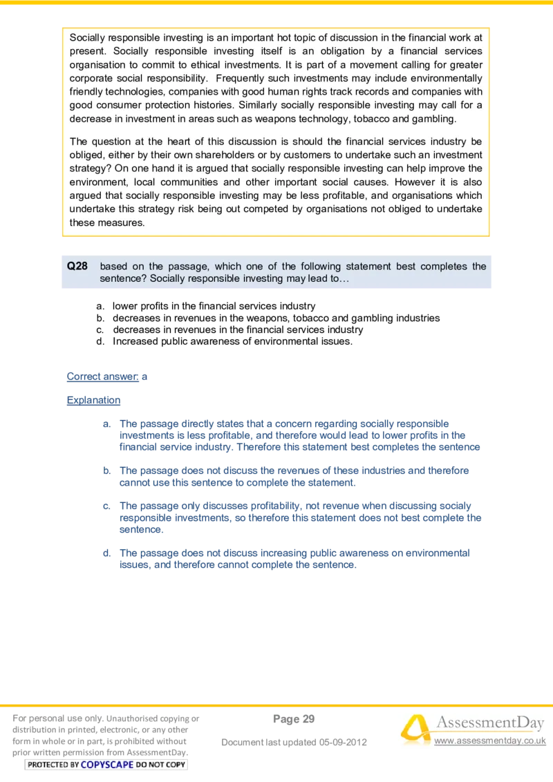 VerbalComprehensionTest3-Solutions_2025春招题库汇总_八大题库-1_04八大汇总_信永中和_专业题综合知识-参考_英文题_VerbalReasoningTests