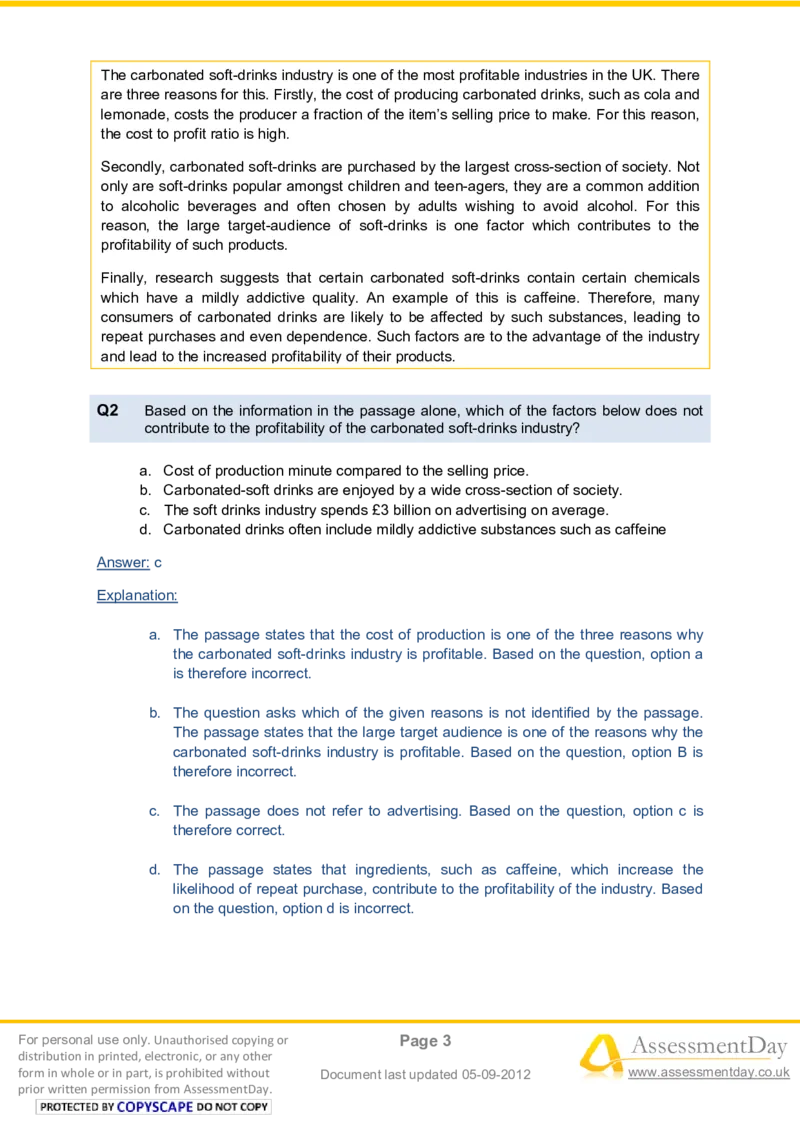 VerbalComprehensionTest3-Solutions_2025春招题库汇总_八大题库-1_04八大汇总_信永中和_专业题综合知识-参考_英文题_VerbalReasoningTests