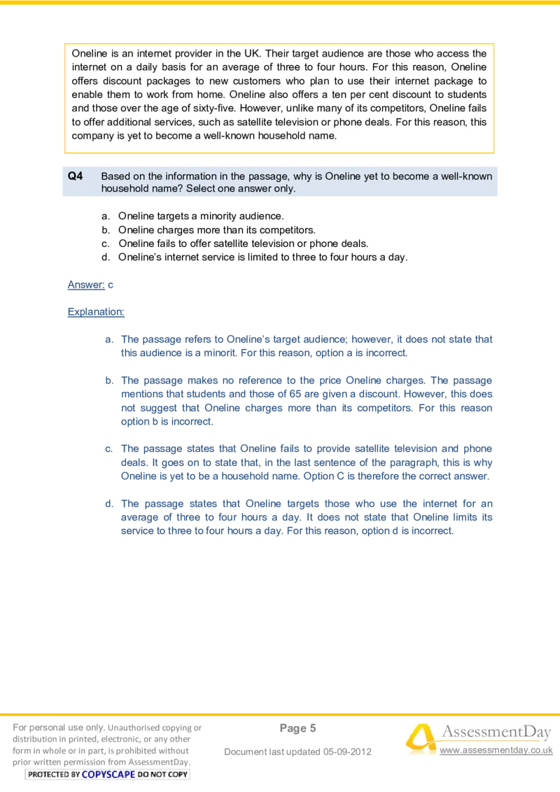 VerbalComprehensionTest3-Solutions_2025春招题库汇总_八大题库-1_04八大汇总_信永中和_专业题综合知识-参考_英文题_VerbalReasoningTests