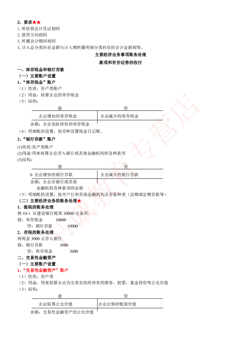 会计专项讲义--会计学知识考点讲义归纳总结_2025春招题库汇总_十大行测题库_2023年十大热门题库更新中_09、易考汇总_银行笔试包含专业题_专项讲义