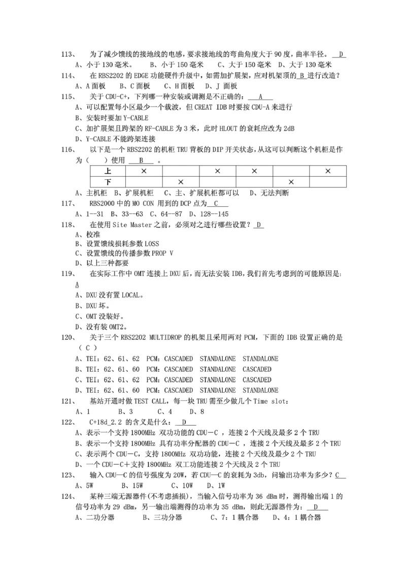 电信笔试知识点之--（通信类）通信网优试题题库_2025春招题库汇总_国企-运营商题库_电信笔试资料_最新_笔试_1中国电信笔试专业知识_6.通信类_新版