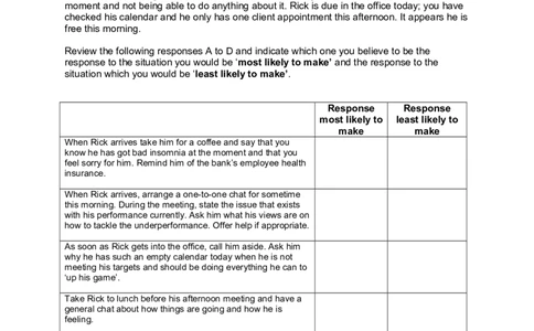 SJT4-Questions_2025春招题库汇总_十大行测题库_2023年十大热门题库更新中_05、TalentQ汇总_TalentQ测试题（适合大多数外资银行以及其他企业）_1必看SituationalJudgementTest（SJT）（约60道）