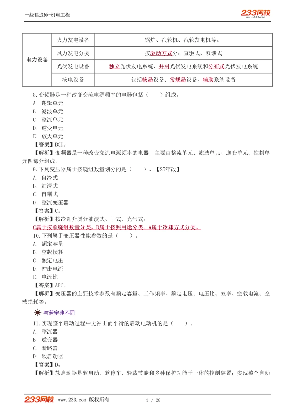 1-5_2026年一级建造师_2026年一建机电_2025年一建机电SVIP_03-习题精析✿实战特训✿模考通关_22-机电《蓝宝典优题班》王子初233