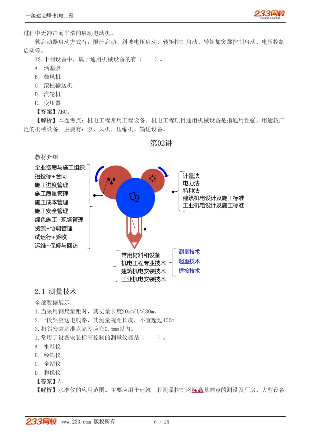 1-5_2026年一级建造师_2026年一建机电_2025年一建机电SVIP_03-习题精析✿实战特训✿模考通关_22-机电《蓝宝典优题班》王子初233