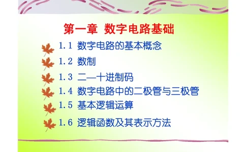 数字电路基础课件讲义全集(详细版)_三桶油_中国石油_中石油笔试_笔试。！_7-专业测试部分（仅需看自己专业即可）_3.9电气专业知识_数字电子技术复习资料