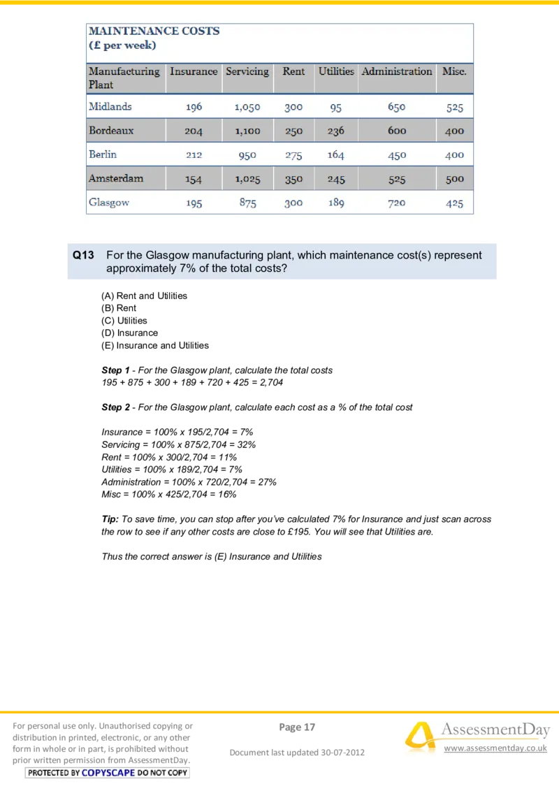 NumericalReasoningTest6-Solutions_2025春招题库汇总_十大行测题库_2023年十大热门题库更新中_05、TalentQ汇总_TalentQ笔试题库中文_TalentQ（图文版-参考）_2选看通用测试题，适用于TalentQ（N多题）