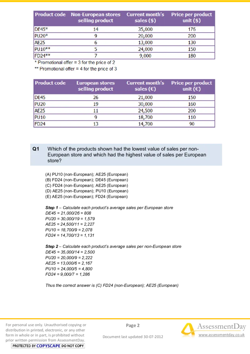 NumericalReasoningTest6-Solutions_2025春招题库汇总_十大行测题库_2023年十大热门题库更新中_05、TalentQ汇总_TalentQ笔试题库中文_TalentQ（图文版-参考）_2选看通用测试题，适用于TalentQ（N多题）
