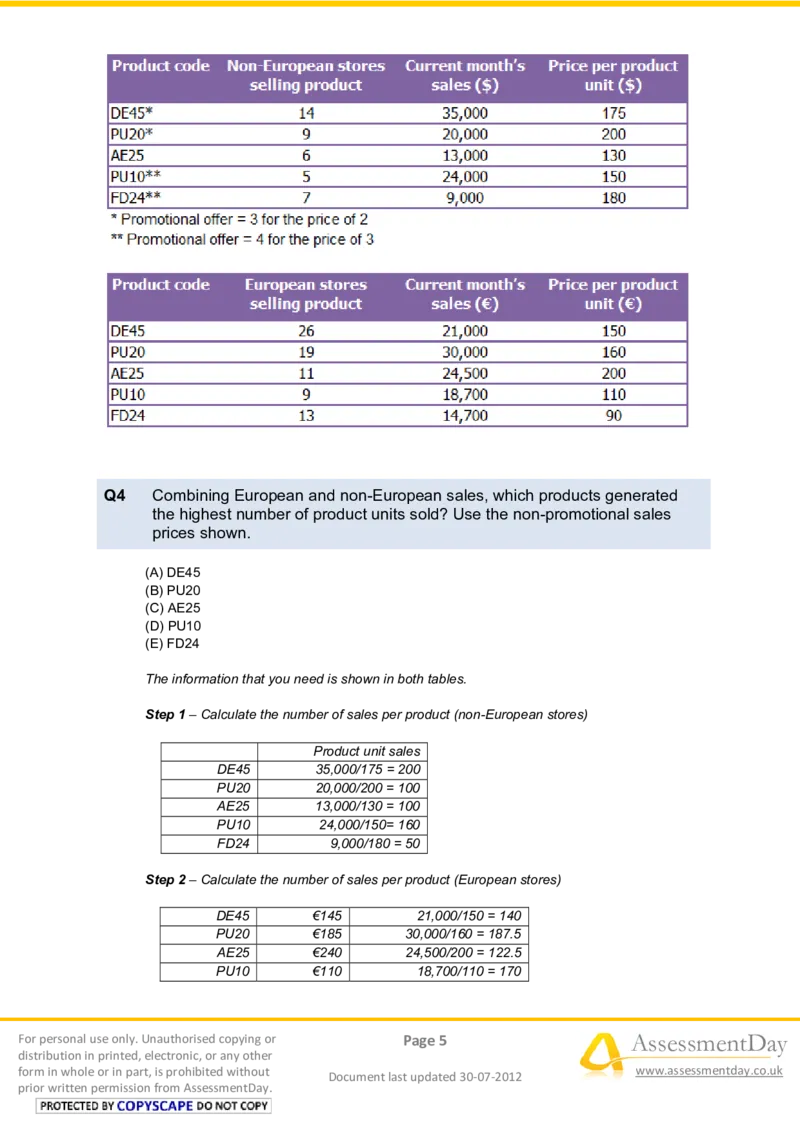 NumericalReasoningTest6-Solutions_2025春招题库汇总_十大行测题库_2023年十大热门题库更新中_05、TalentQ汇总_TalentQ笔试题库中文_TalentQ（图文版-参考）_2选看通用测试题，适用于TalentQ（N多题）