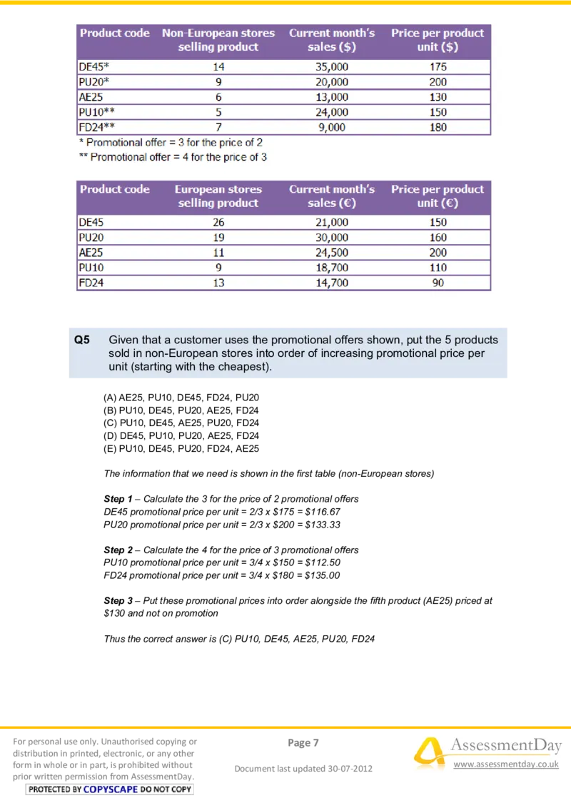 NumericalReasoningTest6-Solutions_2025春招题库汇总_十大行测题库_2023年十大热门题库更新中_05、TalentQ汇总_TalentQ笔试题库中文_TalentQ（图文版-参考）_2选看通用测试题，适用于TalentQ（N多题）