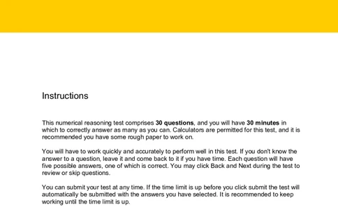 NumericalReasoningTest6-Solutions_2025春招题库汇总_十大行测题库_2023年十大热门题库更新中_05、TalentQ汇总_TalentQ笔试题库中文_TalentQ（图文版-参考）_2选看通用测试题，适用于TalentQ（N多题）
